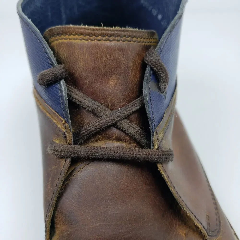 Cole Haan Colton Mens Size 10 Brown Leather Lace Up Chukka Boots Shoes C11771